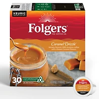 Folgers Caramel Drizzle K-Cup Coffee Pods 30 Count, 30 K-Cup Pods, 240 Grams