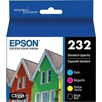 Cartouches d'encre Epson T232 - Rendement standard - Noir/Cyan/Magenta/Jaune
