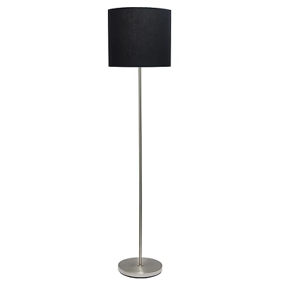 Lampadaire Simple Designs Brushed Nickel Drum Shade