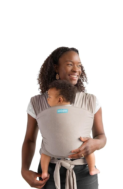 MOBY Wrap Porte-bébé - Evolution Wrap pour nouveau-nés et nourrissons - Taille unique - Taupe
