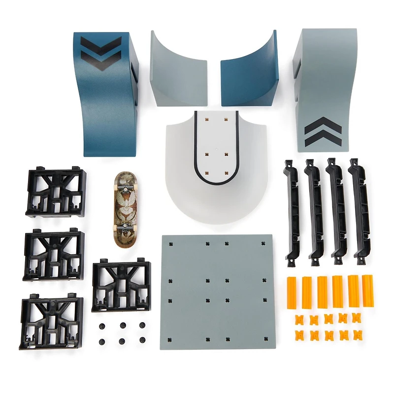 Tech Deck, Speedway Hop, X-Connect Park Creator, Customizable and Buildable Ramp Set with Exclusive Fingerboard, Kids Toy for Ages 6 and up
