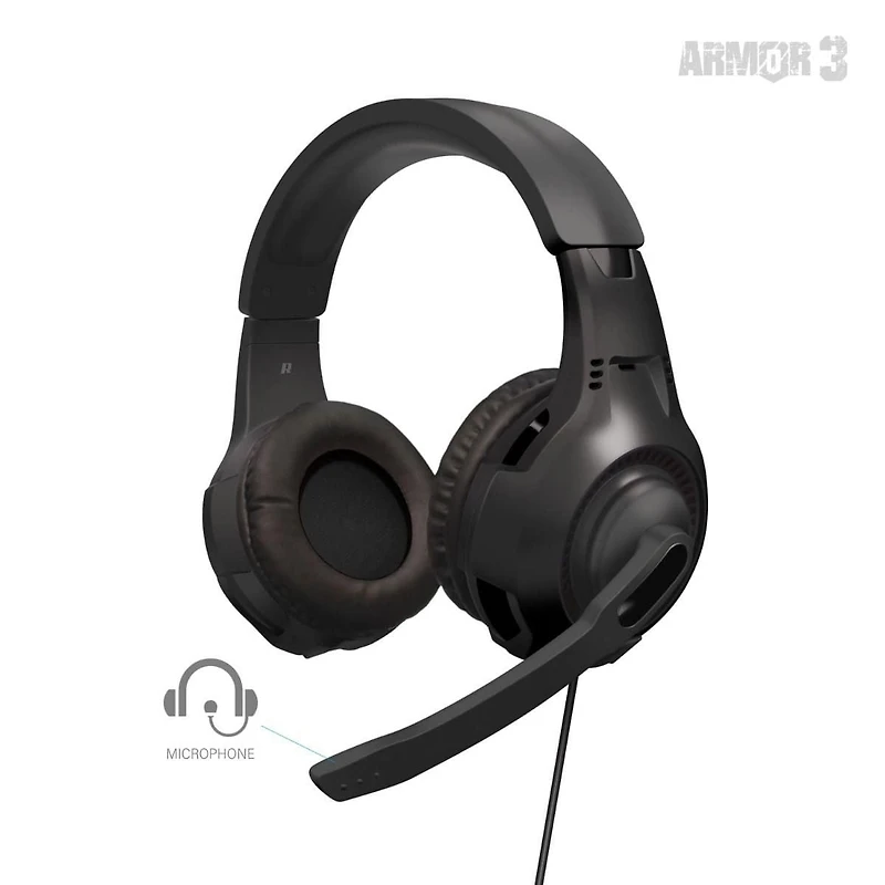 Casque de jeu universel Hyperkin SoundTac pour PS5™/Xbox Series X®/Xbox Series S®/Nintendo Switch®/Nintendo Switch® Lite/PS4®/Xbox One®/Wii U®/PC/Mac® (Noir) - Armor3