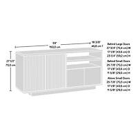 Sauder East Rock Credenza, Ashen Oak, 431761