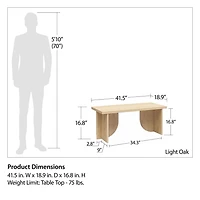 Table basse Voler de Novogratz, chêne clair