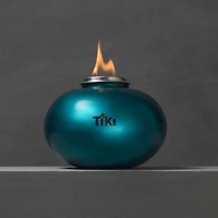 TIKI Clean Burn Glass Pearl of the Sea Table Torch Firepiece