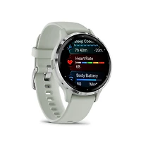 Montre intelligente GPS et tracker d'activité Garmin Venu 3S - Gris sauge