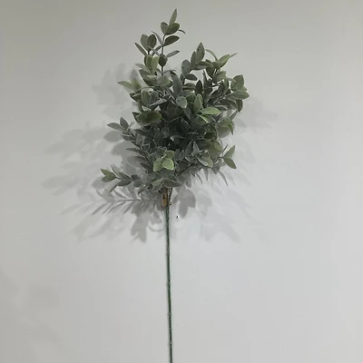FLOCKED DUSTY BASIL, ARTIFICIAL FLOWERS