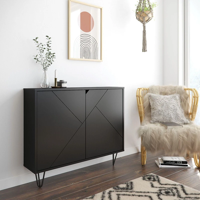 Nexera Console de rangement 2 portes Slim