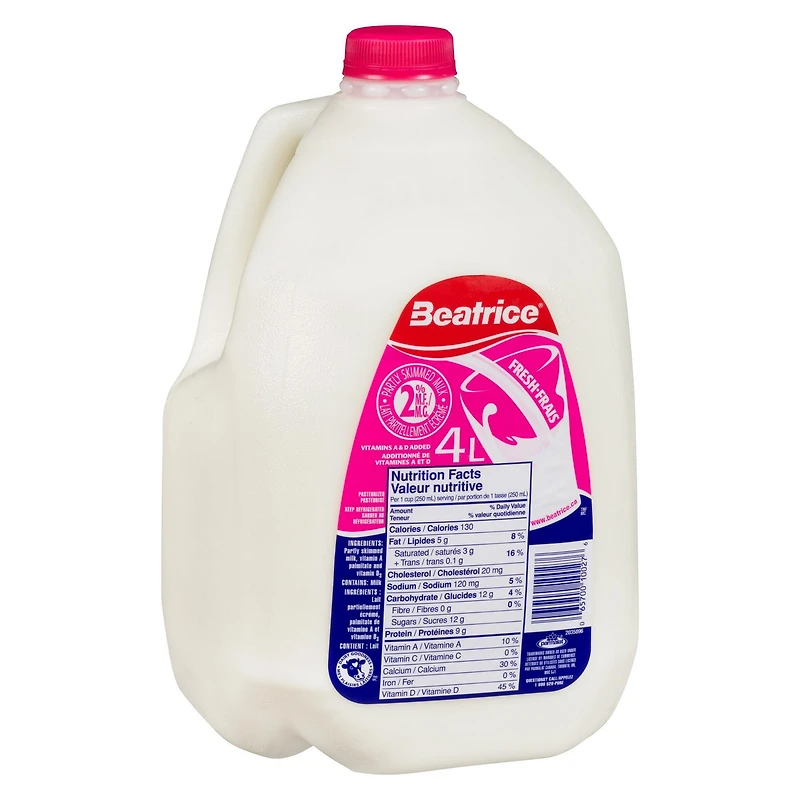 Cruche Lait 2% Beatrice 4lt
