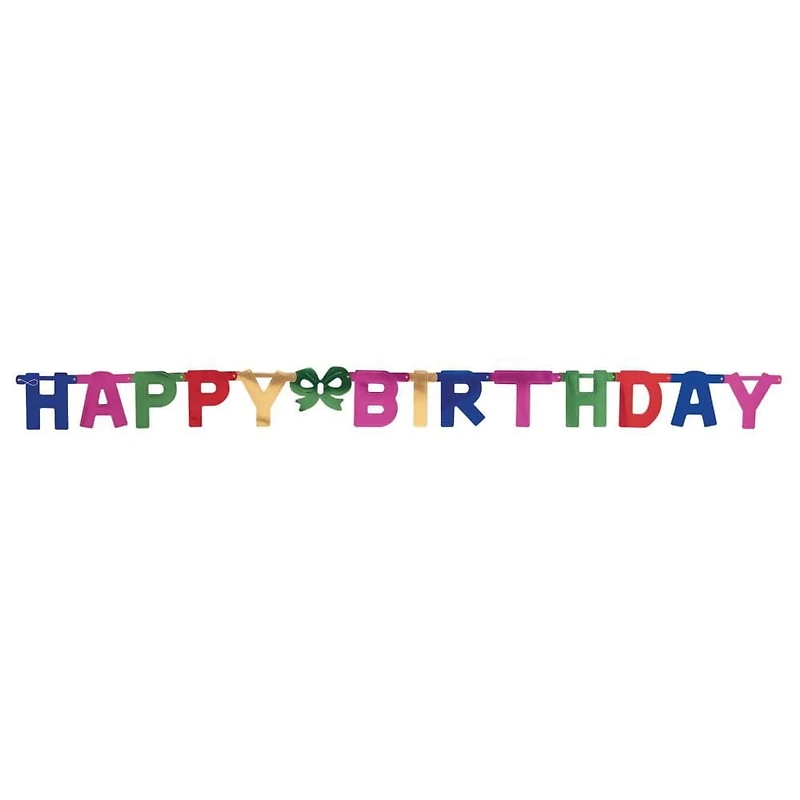 Grande bannière de fête « Joyeux anniversaire » arc-en-ciel 108 po x 8 po Grande bannière de joyeux anniversaire
