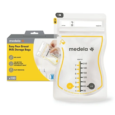 Sacs pour lait maternel Medela, 100pcs Sacs étanches jetables pour le lait maternel