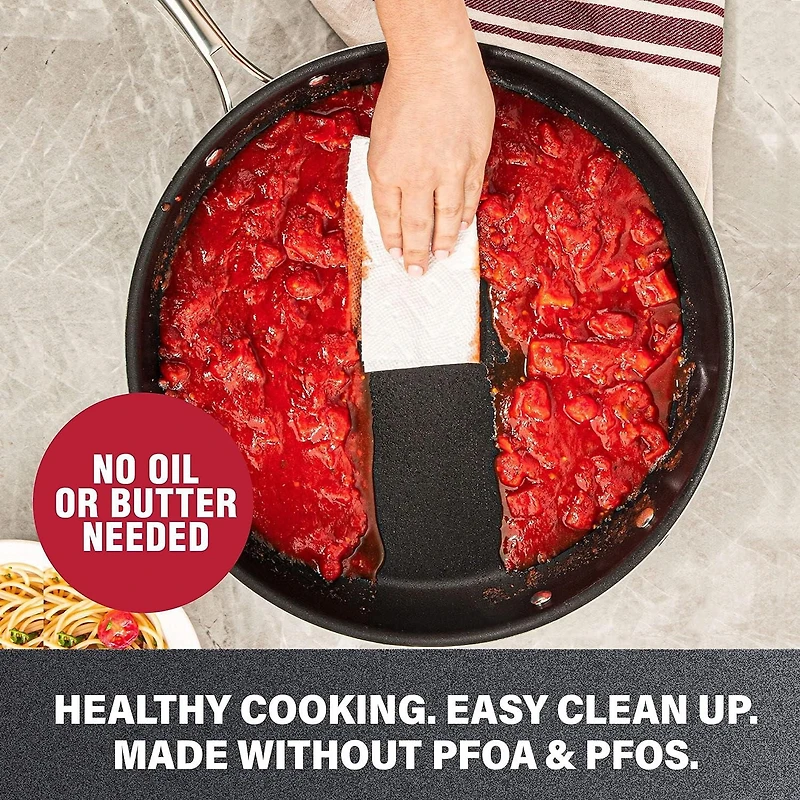 Granitestone Cookware Poêle à frire antiadhésive, poêle antiadhésive de 30,5 cm pour la cuisson et la friture, poêle à œufs renforcée de minéraux avec poignées qui restent froides, passe au lave-vaiss