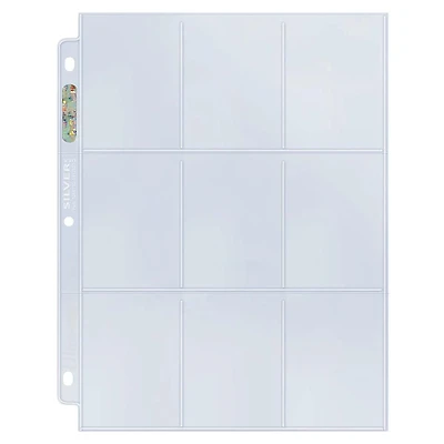 Ultra PRO Silver Series 9-Pocket Pages (100ct) for Standard Size Cards