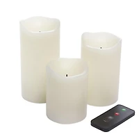 MAINSTAYS 3 Piece LED Wax Candle Set with Remote Control