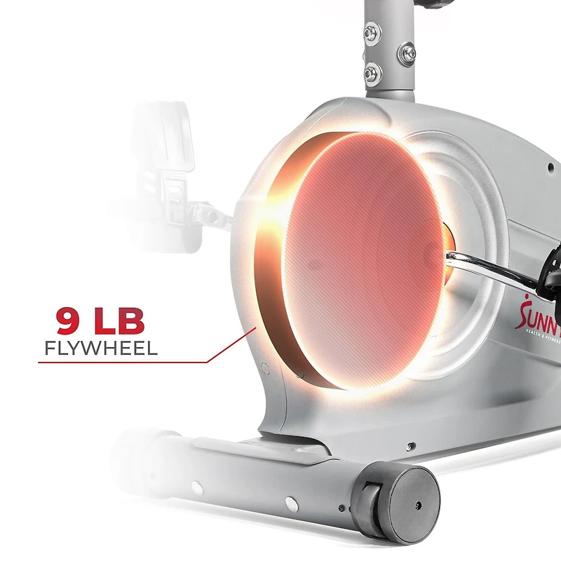 Sunny Health & Fitness Essentials Series Vélo couché magnétique intelligent avec connectivité Bluetooth améliorée Exclusive SunnyFit® App - SF-RB422003