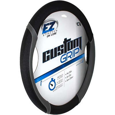 Custom Grip Black/Grey Super Sport Steering Wheel Cover, Black/Grey Super Sport Steering Wheel Cover