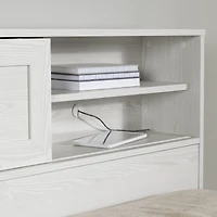 South Shore Hazen Twin Mates Bed with 3 Drawers and Headboard Set, in White Pine