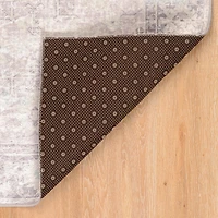 Tapis Emerald Farlin noir & ivoire de 6 pi 7 po x 9 pi 7 po