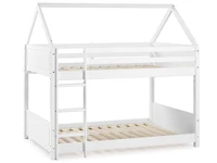 Christianne lit maison superposé double, Blanc