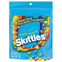 SKITTLES, Tangy Tropical Chewy Candy, Bowl Size Bag, 320g, 1 bag, 320 g