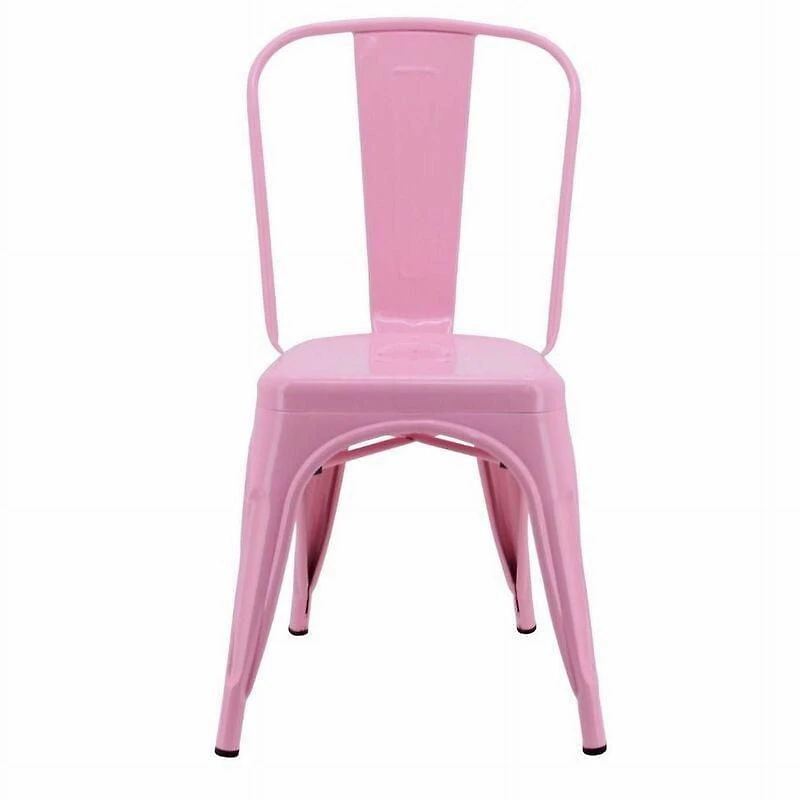 Tolix Roch chaise en rose clair, chaise en métal