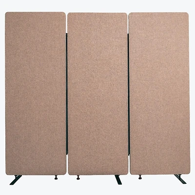Luxor RECLAIM Acoustic Room Dividers - 3 Pack in Desert Sand