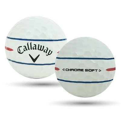 Mulligan - 12 balles de golf récupérées Callaway Chrome Soft 2024 360 Triple Track Pristine