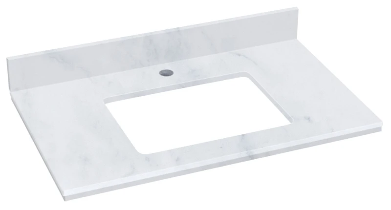 30,5 po. W 18,75 po. D Stone Top En Bianca Carara Couleur Pour Robinet 1 Trou AI-577