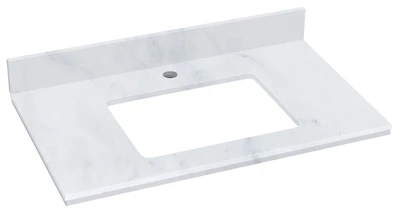 30,5 po. W 18,75 po. D Stone Top En Bianca Carara Couleur Pour Robinet 1 Trou AI-577