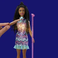Barbie "Brooklyn" Roberts doll inspired by "Barbie: Big City, Big Dreams" movie brunette and 11.5 in. (29.21 cm) braids, with music, lighting, microphone and accessories, gift for ages 3 to 7