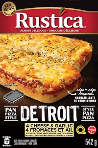 Rustica Pan-Pizza Style Detroit aux 4 Fromages & Ail Rustica Pan-Pizza Style Detroit aux 4 Fromages & Ail