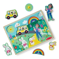 Melissa & Doug Ms. Rachel Wooden Song Puzzle Educational Toy for Babies, Toddlers - FSC Certified, Song Puzzle