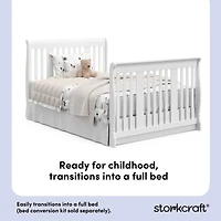 Lit de Bébé 5-en-1 avec Table à Langer Attachée Portofino de Storkcraft