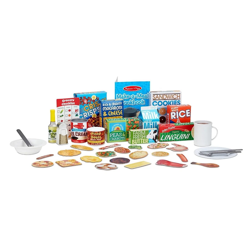 Melissa & Doug Ensemble d'aliments de cuisine 58 pc set