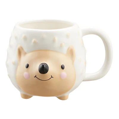 Mainstays White & Beige Porcupine Sculpted Ceramic Mug, 17.25 oz, 1 Piece