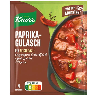 Knorr Mélange à Sauce Goulash au Paprika, Mélange Sec, Sachet, 58g