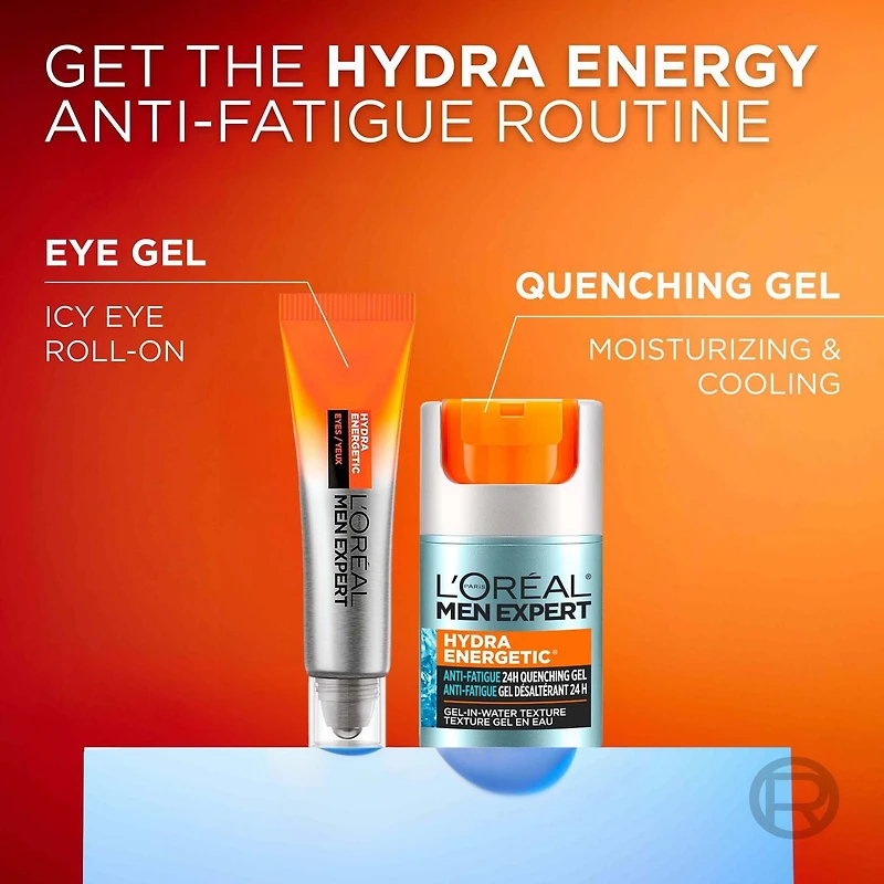 L'Oréal Paris Men Expert Anti-Fatigue Roll-On Eye Cream, 10ml, with Vitamin C and Caffeine
