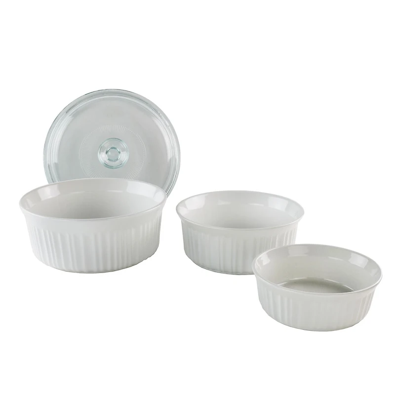 Corningware® French White® 4 Piece Bakeware Round Set