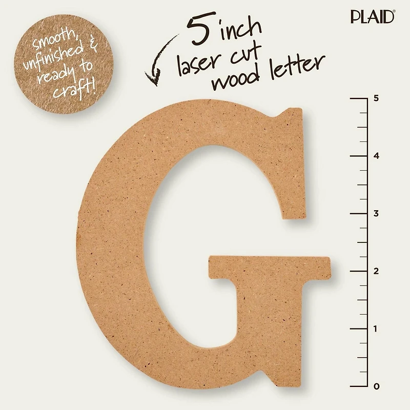 Plaid Bois Inachevé 5" Lettres Lettre en bois