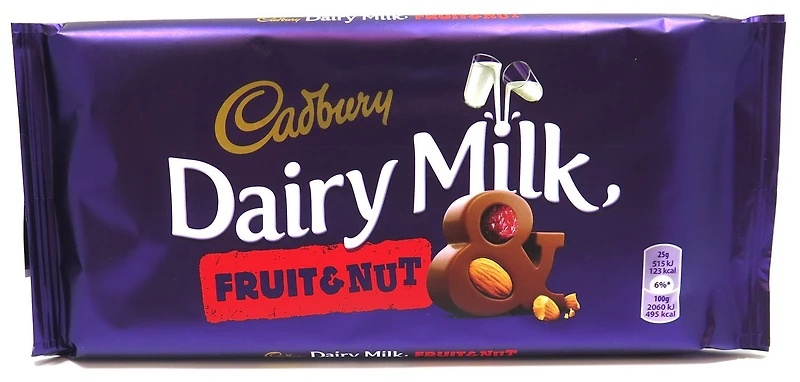 Cadbury Dairy Milk Fruit & Nut Chocolate bar