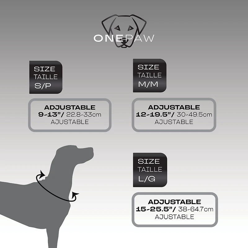 One Paw, Buffalo Plaid Nylon Dog Collar with Metal Buckle, Water Repellent, Multiple sizes