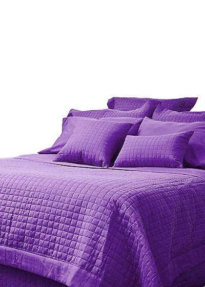 Gouchee Design Grid Microfiber Quilted Duvet Cover Set