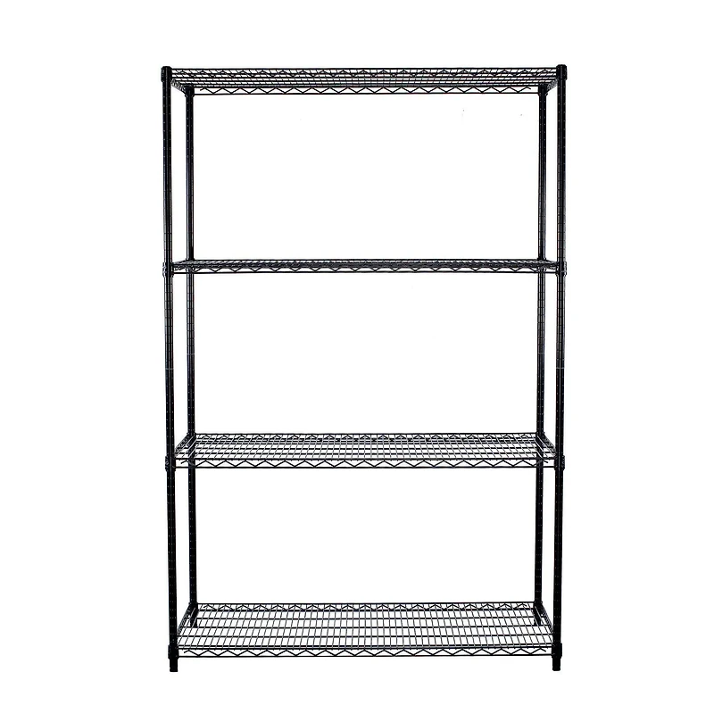 TRINITY 4-Tier Wire Shelving Rack | 48 x 24 x 72 | NSF | Black