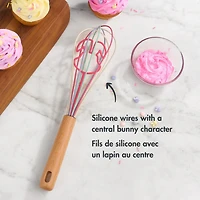 Way to Celebrate 11-inch Silicone Whisk, Bunny Rabbit Character, Pink