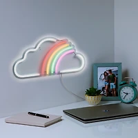 Merkury Innovations 15" Rainbow Cloud LED Neon Wall Sign, Rainbow Cloud LED Neon Wall Sign