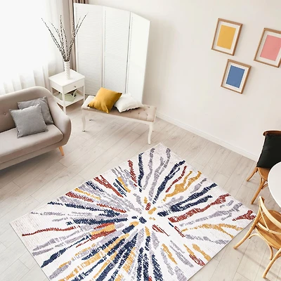 Tapis ECARPET Modern Intérieur Super Doux  Collection Sunburst