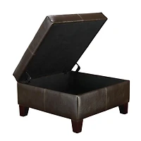 Pouf carré avec rangement de la marque « Dorel Living », Meuble de salle de séjour (espresso)