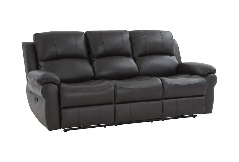 K-Living Danica high-grade Leather Power Recliner 3PCS Sofa Set in Brown with USB Outlet and Wireless Charger