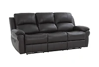 K-Living Danica high-grade Leather Power Recliner 3PCS Sofa Set in Brown with USB Outlet and Wireless Charger