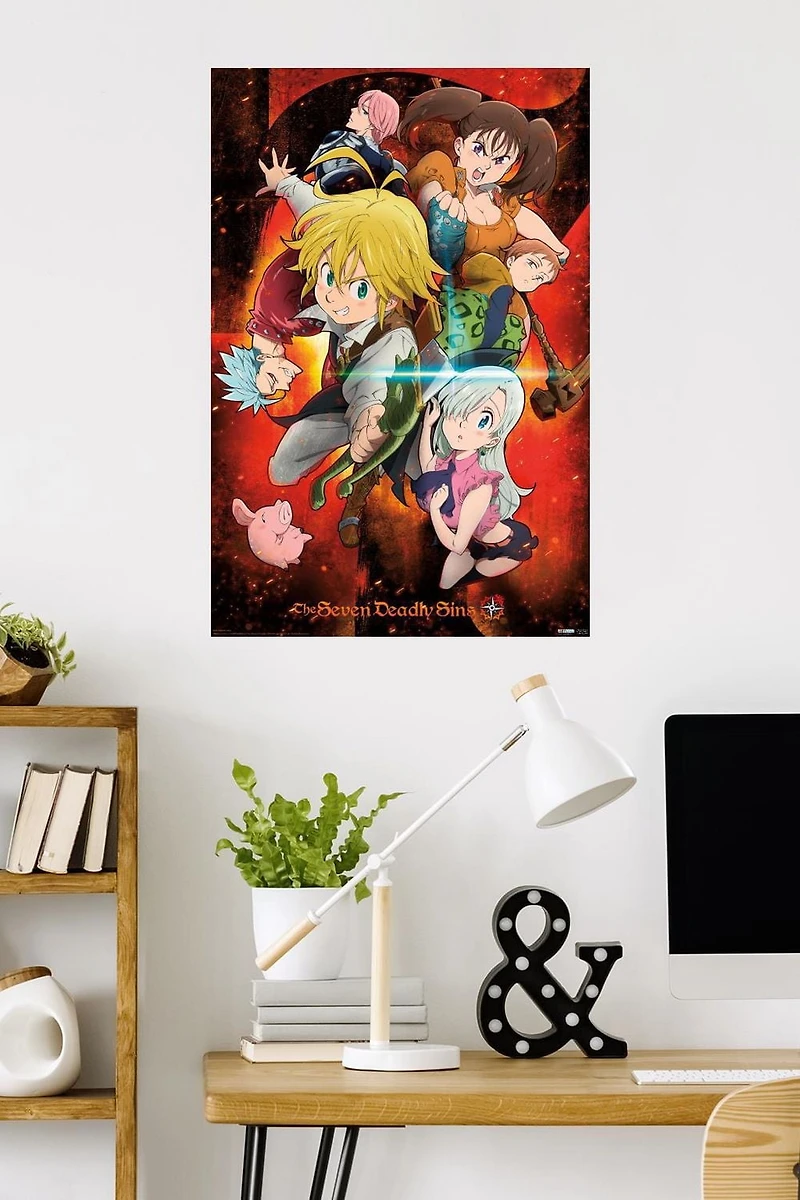The Seven Deadly Sins - Characters Wall Poster, 22.375" x 34"